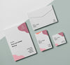 Flat Lay Of Business Card With Braille And Envelope Psd