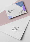 Flat Lay Of Business Card With Braille In Envelope Psd