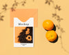 Flat Lay Of Card With Citrus And Leaves Shadow Psd