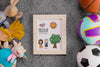 Flat Lay Of Children Toys And Balls With Frame Psd