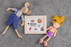 Flat Lay Of Children Toys With Frame Psd