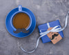 Flat Lay Of Coffee With Gift For Fathers Day Psd