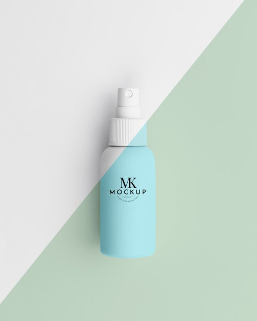 Flat Lay Of Cosmetic Product Mock-Up Psd