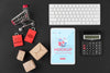 Flat Lay Of Cyber Monday Concept Mock-Up Psd