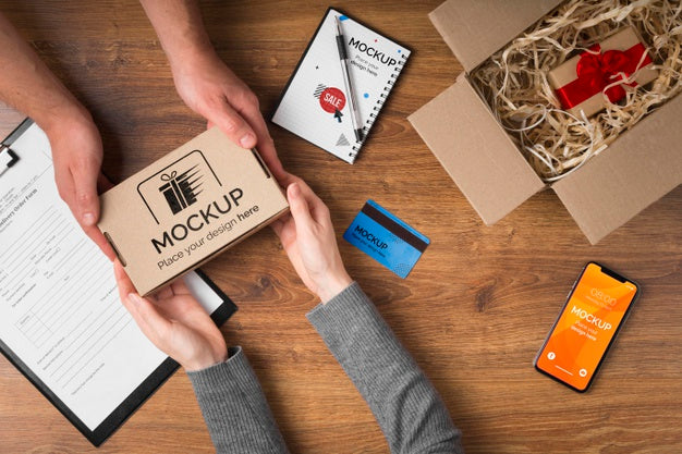 Flat Lay Of Cyber Monday Concept Mock-Up Psd