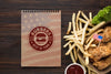 Flat Lay Of Delicious American Food Mock-Up Psd