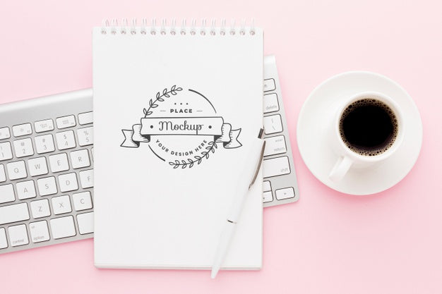 Flat Lay Of Desk Concept Mock-Up Psd