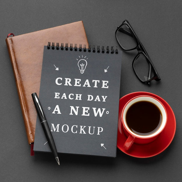 Flat Lay Of Desk Concept Mock-Up Psd