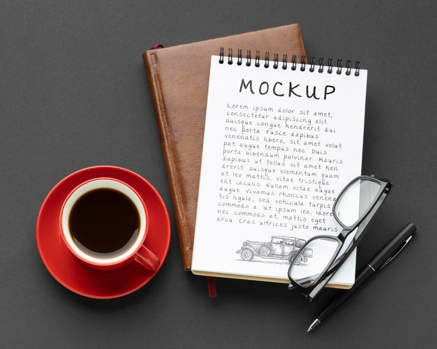 Flat Lay Of Desk Concept Mock-Up Psd