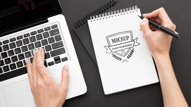 Flat Lay Of Desk Concept Mock-Up Psd