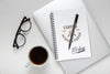 Flat Lay Of Desk Surface With Notebook And Pen Psd