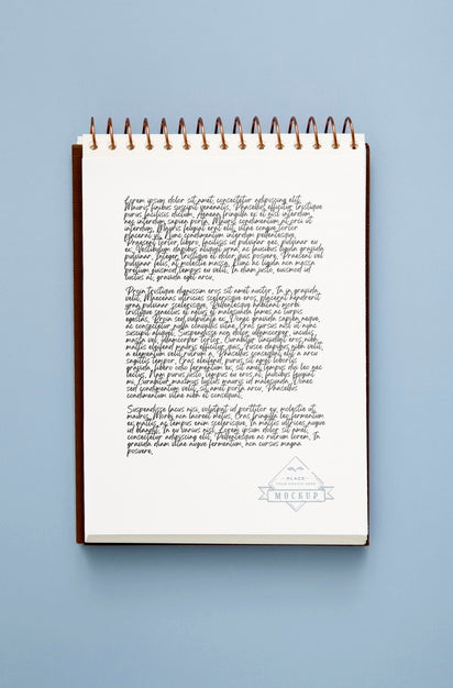 Flat Lay Of Desk Surface With Notepad Psd