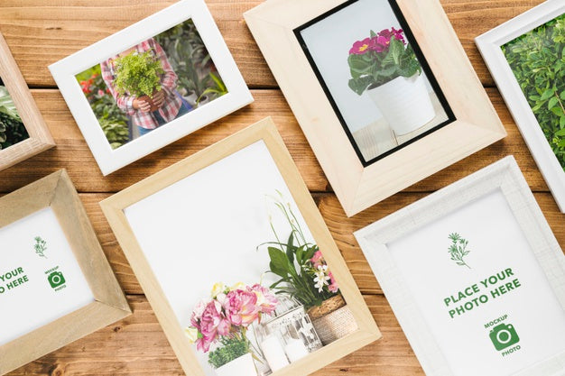 Flat Lay Of Different Frames Psd