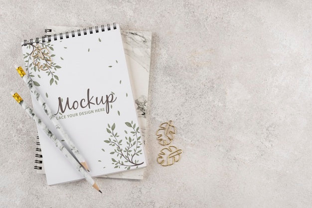 Flat Lay Of Elegant And Minimal Desk Psd