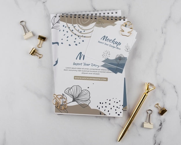 Flat Lay Of Elegant And Minimal Desk Psd