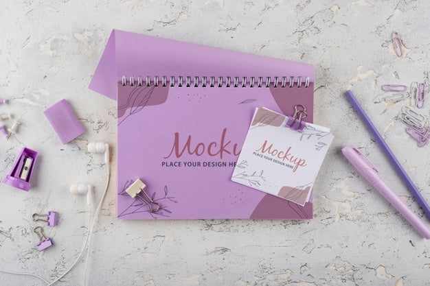 Flat Lay Of Elegant And Minimal Desk Psd