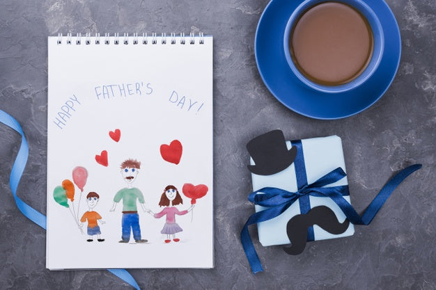 Flat Lay Of Father'S Day Concept Mock-Up Psd
