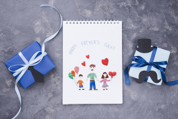 Flat Lay Of Father'S Day Concept Mock-Up Psd