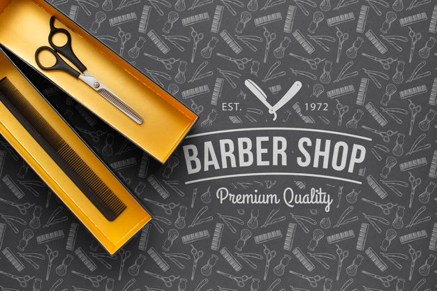 Flat Lay Of Hairdresser Concept Mock-Up Psd