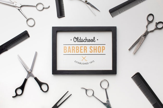 Flat Lay Of Hairdresser Concept Mock-Up Psd