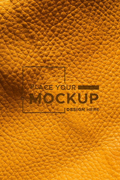 Flat Lay Of Leather Material Psd