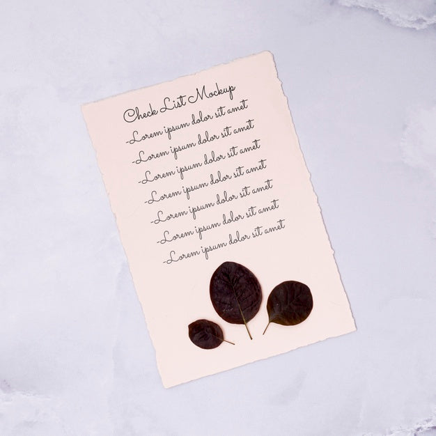 Flat Lay Of Leaves Concept Mock-Up Psd