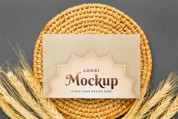 Flat Lay Of Lohri Concept Mock-Up Psd