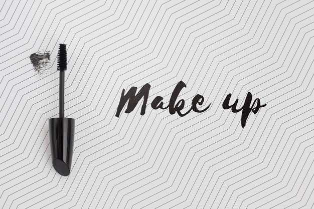 Flat Lay Of Make-Up Concept Mock-Up Psd
