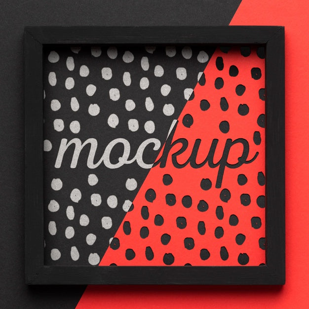 Flat Lay Of Mock-Up Frame Design Psd
