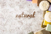Flat Lay Of Natural Soap Background Psd