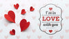 Flat Lay Of Paper Hearts With Message Of Love Psd