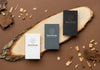 Flat Lay Of Paper Stationery With Wood Psd