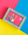 Flat Lay Of Picture Frame Psd