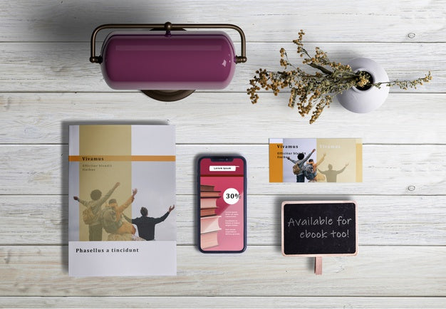 Flat Lay Of Scene Creator Elements On Desk Psd