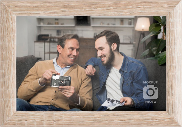 Flat Lay Of Simple Rectangular Picture Frame Psd