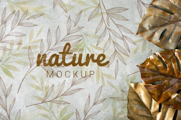 Flat Lay Of Skincare Nature Mock-Up Psd