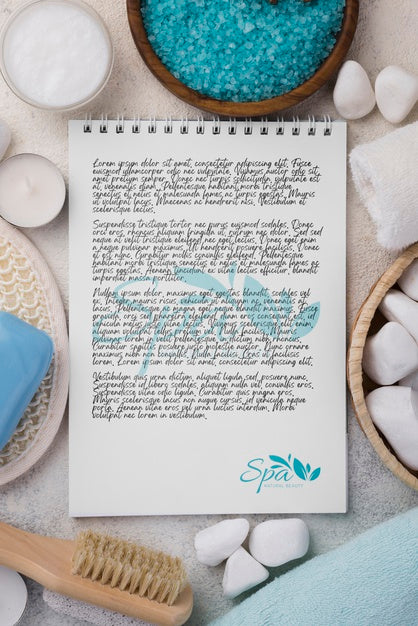 Flat Lay Of Spa Concept Mock-Up Psd