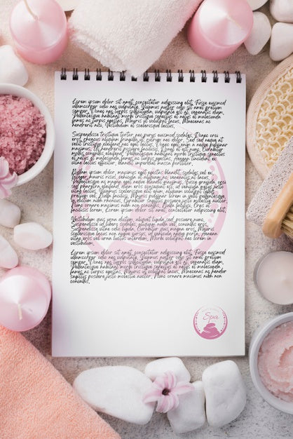 Flat Lay Of Spa Concept Mock-Up Psd