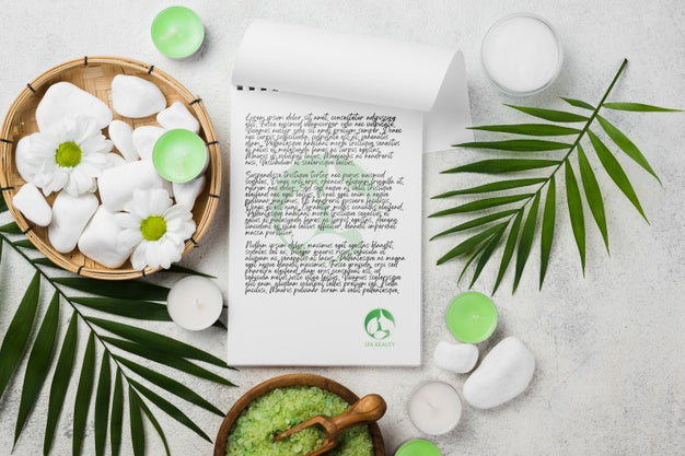 Flat Lay Of Spa Concept Mock-Up Psd