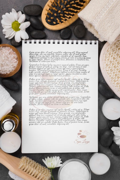 Flat Lay Of Spa Concept Mock-Up Psd