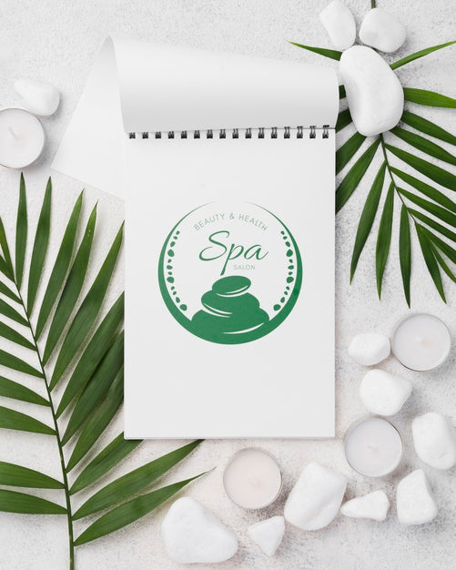 Flat Lay Of Spa Concept Mock-Up Psd