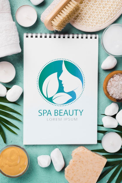 Flat Lay Of Spa Concept Mock-Up Psd