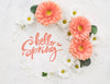 Flat Lay Of Spring Chamomile And Daisies Psd