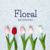 Flat Lay Of Spring Tulips Psd