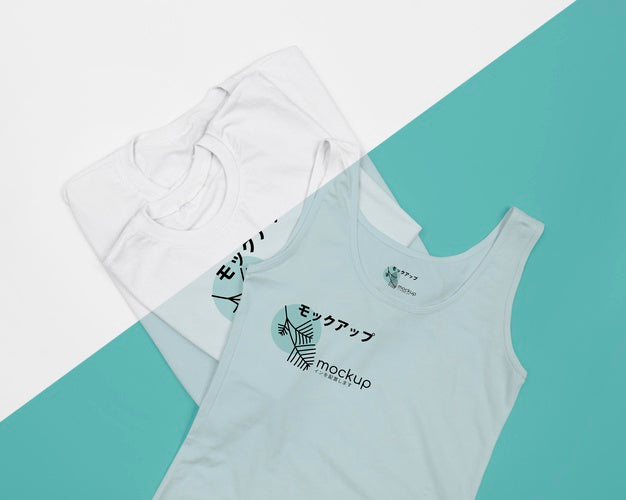 Flat Lay Of T-Shirt Concept Mock-Up Psd