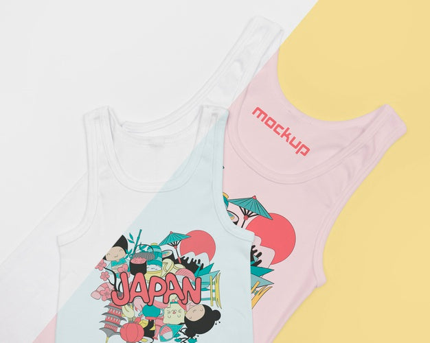 Flat Lay Of T-Shirt Concept Mock-Up Psd