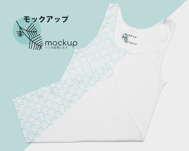 Flat Lay Of T-Shirt Concept Mock-Up Psd