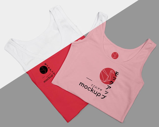 Flat Lay Of T-Shirt Concept Mock-Up Psd