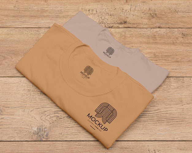 Flat Lay Of T-Shirt Concept Mock-Up Psd