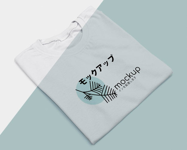 Flat Lay Of T-Shirt Concept Mock-Up Psd